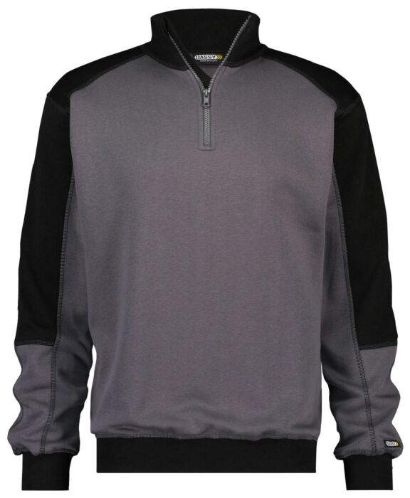 DASSY® Basiel Tweekleurige sweater Cementgrijs/Zwart