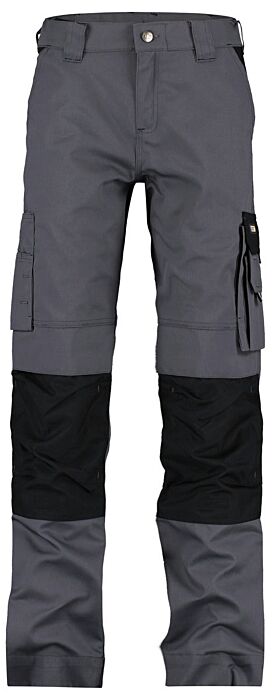 DASSY® Boston Women Tweekleurige werkbroek met kniezakken voor dames Cementgrijs/Zwart