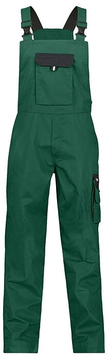DASSY® Calais Tweekleurige bretelbroek Flessengroen/Zwart