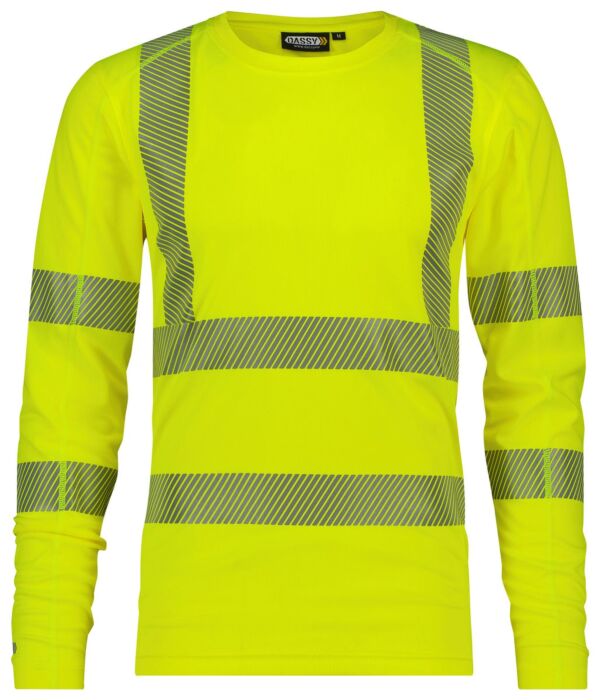 DASSY® Carterville Hogezichtbaarheids-uv-T-shirt met lange mouwen Fluogeel