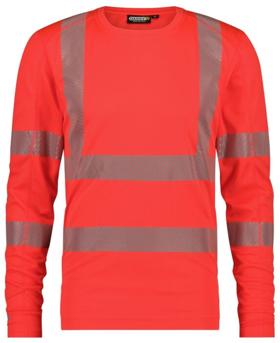 DASSY® Carterville Hogezichtbaarheids-uv-T-shirt met lange mouwen Fluorood