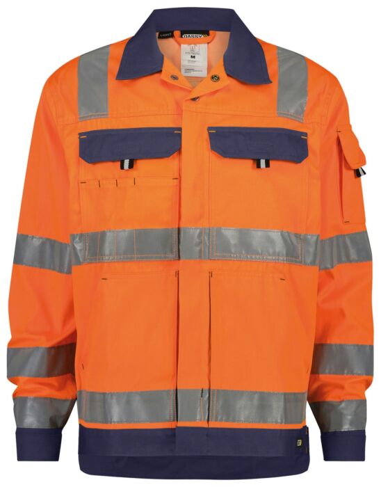 DASSY® Dusseldorf Hogezichtbaarheidsvest Fluo-Oranje/Marineblauw 245gr