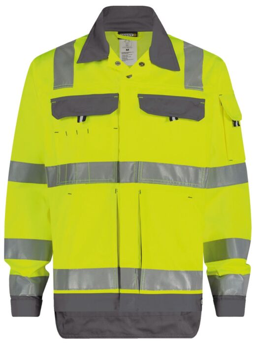 DASSY® Dusseldorf Hogezichtbaarheidsvest Fluogeel/Cementgrijs 290gr