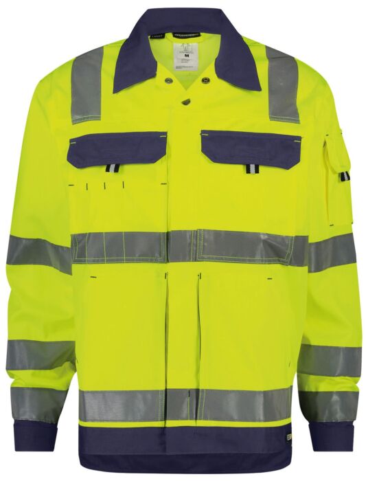 DASSY® Dusseldorf Hogezichtbaarheidsvest Fluogeel/Marineblauw 245gr
