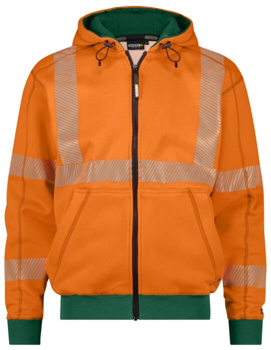 DASSY® Evans Hogezichtbaarheidshoodie Fluo-Oranje/Flessengroen