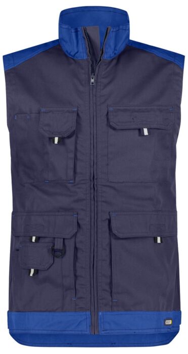 DASSY® Faro Tweekleurige mouwloze werkvest Marineblauw/Korenblauw
