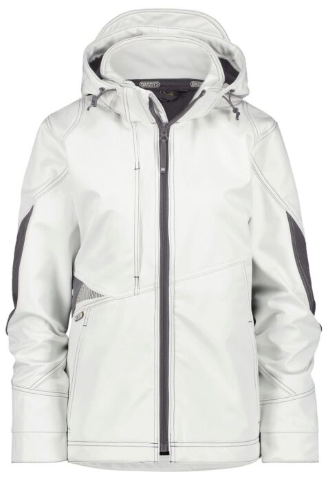 DASSY® Gravity Women Softshelljas voor dames Wit/Antracietgrijs