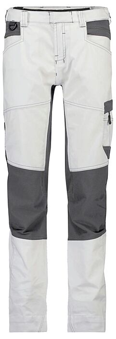 DASSY® Helix Painters Women Schildersbroek met stretch voor dames Wit/Antracietgrijs