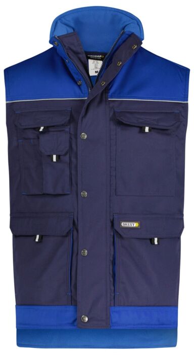 DASSY® Hulst Tweekleurige bodywarmer Marineblauw/Korenblauw