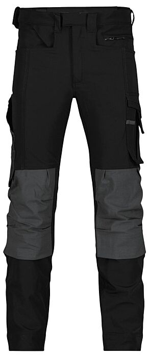 DASSY® Impax Stretch werkbroek met kniezakken Zwart/Antracietgrijs