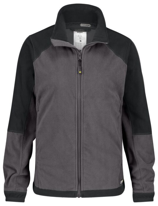 DASSY® Kazan Women Tweekleurige fleecevest voor dames Cementgrijs/Zwart