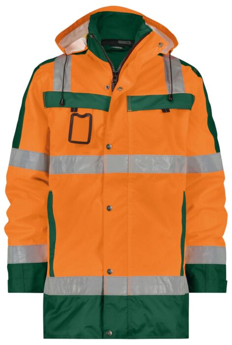 DASSY® Limasol Hogezichtbaarheidswinterparka Fluo-Oranje/Flessengroen