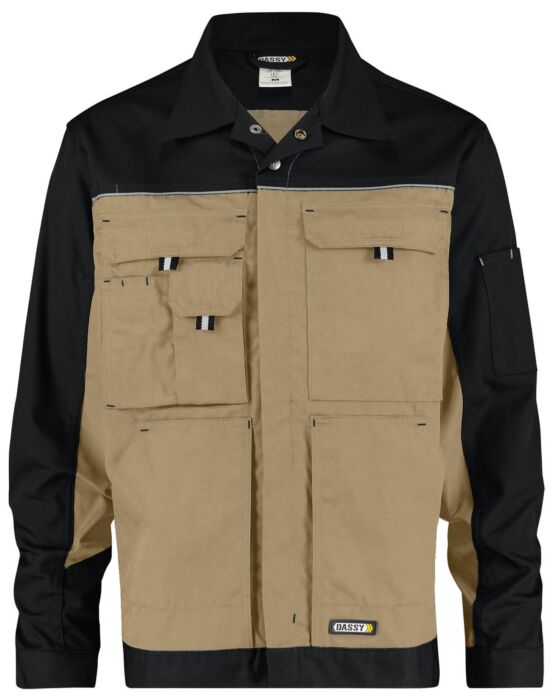 DASSY® Lugano Tweekleurige werkvest Beige/Zwart