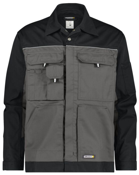 DASSY® Lugano Tweekleurige werkvest Cementgrijs/Zwart