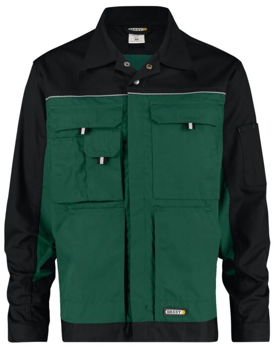 DASSY® Lugano Tweekleurige werkvest Flessengroen/Zwart