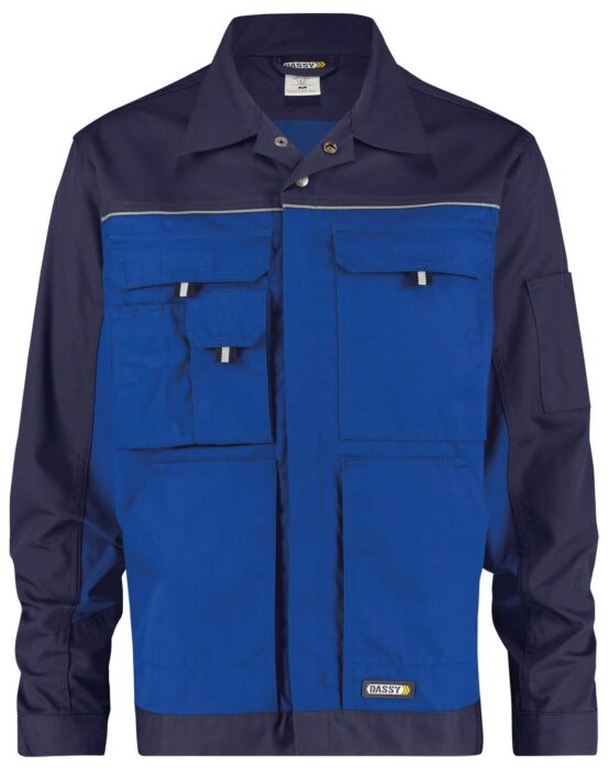 DASSY® Lugano Tweekleurige werkvest Korenblauw/Marineblauw