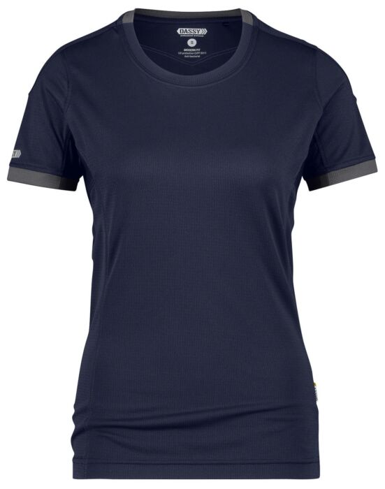 DASSY® Nexus Women T-shirt voor dames Nachtblauw/Antracietgrijs