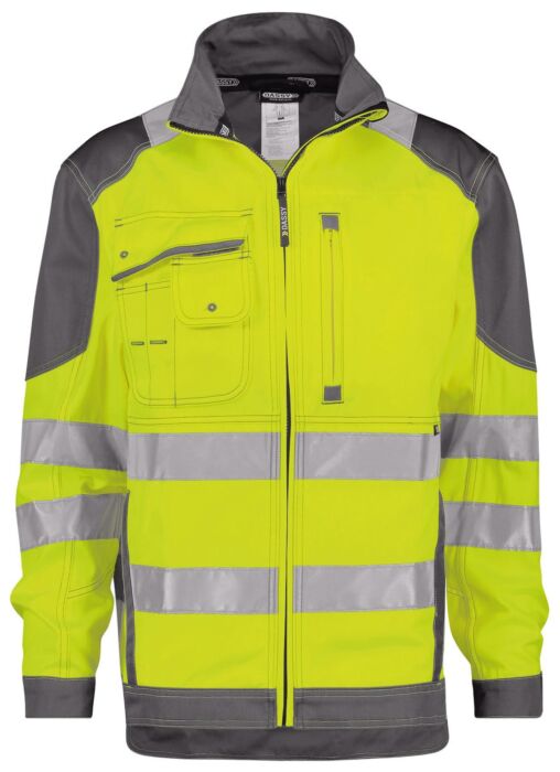 DASSY® Orlando Hogezichtbaarheidsvest Fluogeel/Cementgrijs