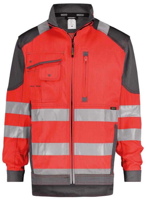 DASSY® Orlando Hogezichtbaarheidsvest Fluorood/Cementgrijs