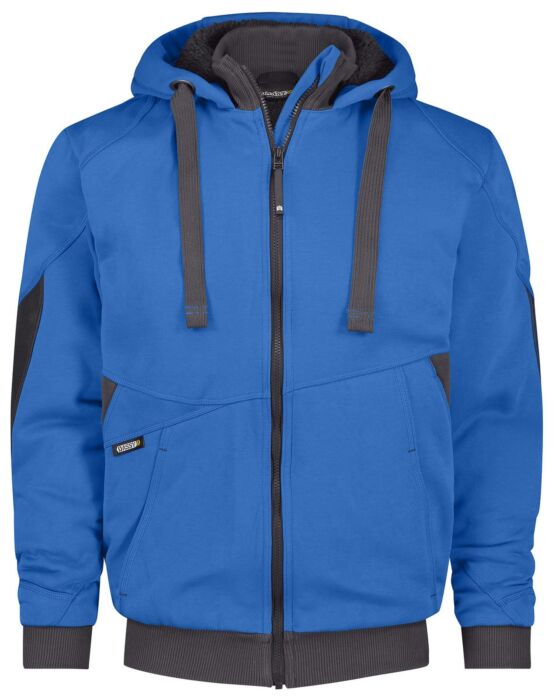 DASSY® Pulse Sweatshirtjas Azuurblauw/Antracietgrijs