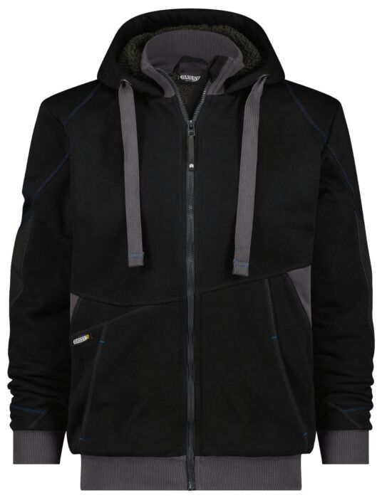 DASSY® Pulse Sweatshirtjas Zwart/Antracietgrijs