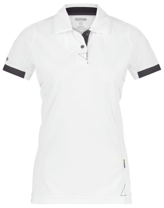 DASSY® Traxion Women Polo voor dames Wit/Antracietgrijs