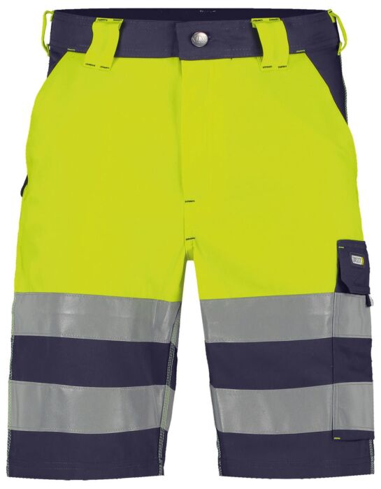 DASSY® Venna Hogezichtbaarheidsshort Marineblauw/Fluogeel