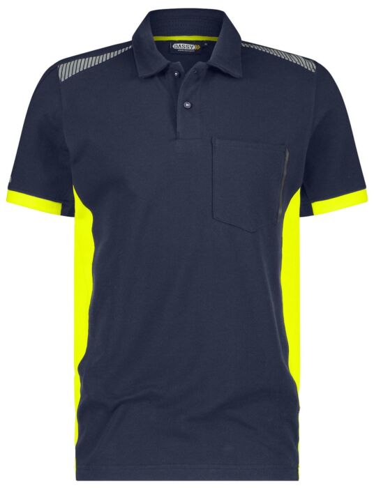 DASSY® Veracruz Polo Nachtblauw/Fluogeel
