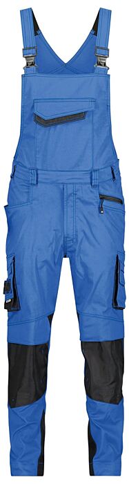 DASSY® Voltic Bretelbroek met kniezakken Azuurblauw/Antracietgrijs