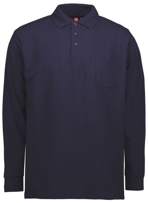 Pro Wear by Id 0326 poloshirt lange mouw Marine