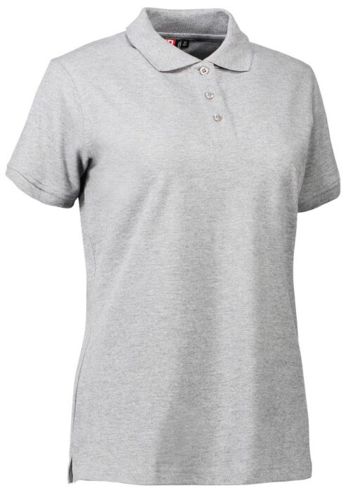 Pro Wear by Id 0527 Poloshirt stretch dames Grijs gemêleerd
