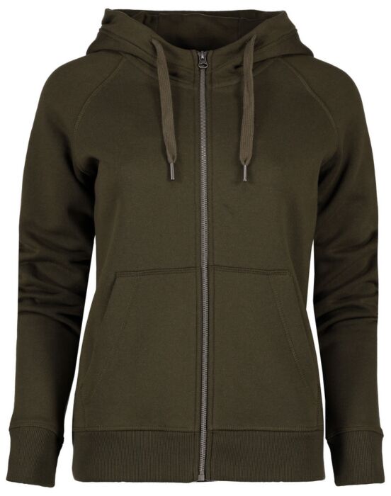 Pro Wear by Id 0639 CORE hoodie met rits dames Olijf