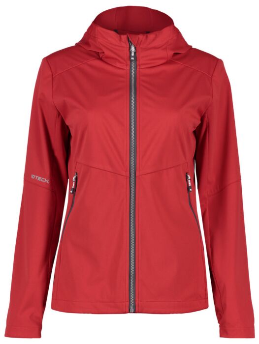 Pro Wear by Id 0837 Softshell jas lichtgewicht dames Rood