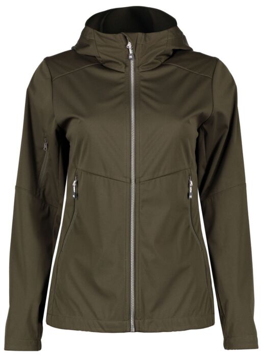 Pro Wear by Id 0837 Softshell jas lichtgewicht dames Olijf